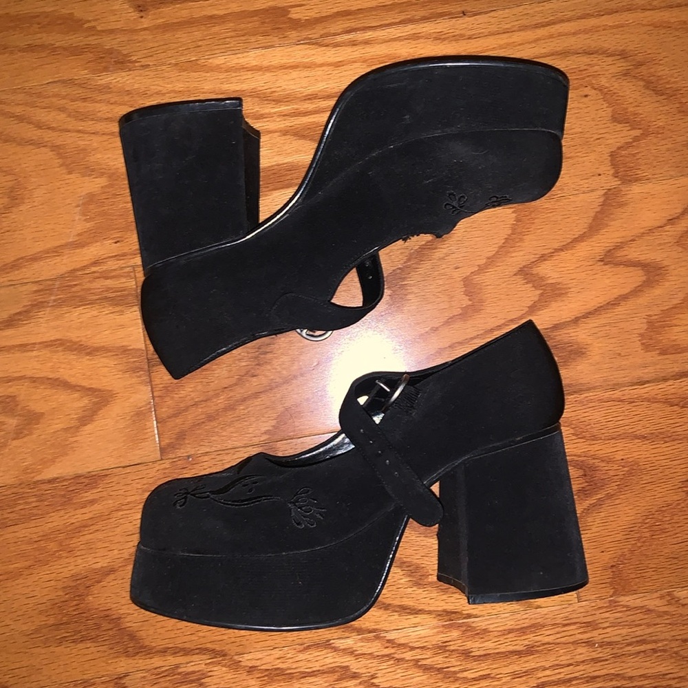 LEI platform chunky ankle strap shoes